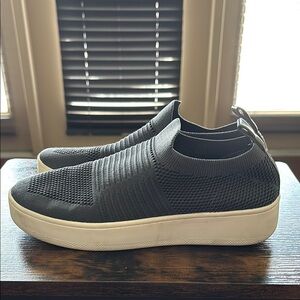 Steve Madden Black and White Slip-On Sneakers